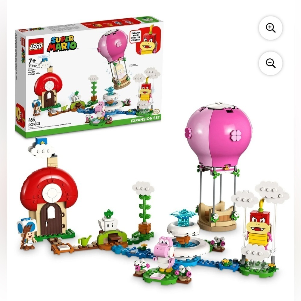 LEGO Super Mario Peach's Garden Balloon Ride Expansion Set 71419 with Pom Pom